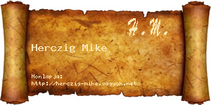 Herczig Mike névjegykártya